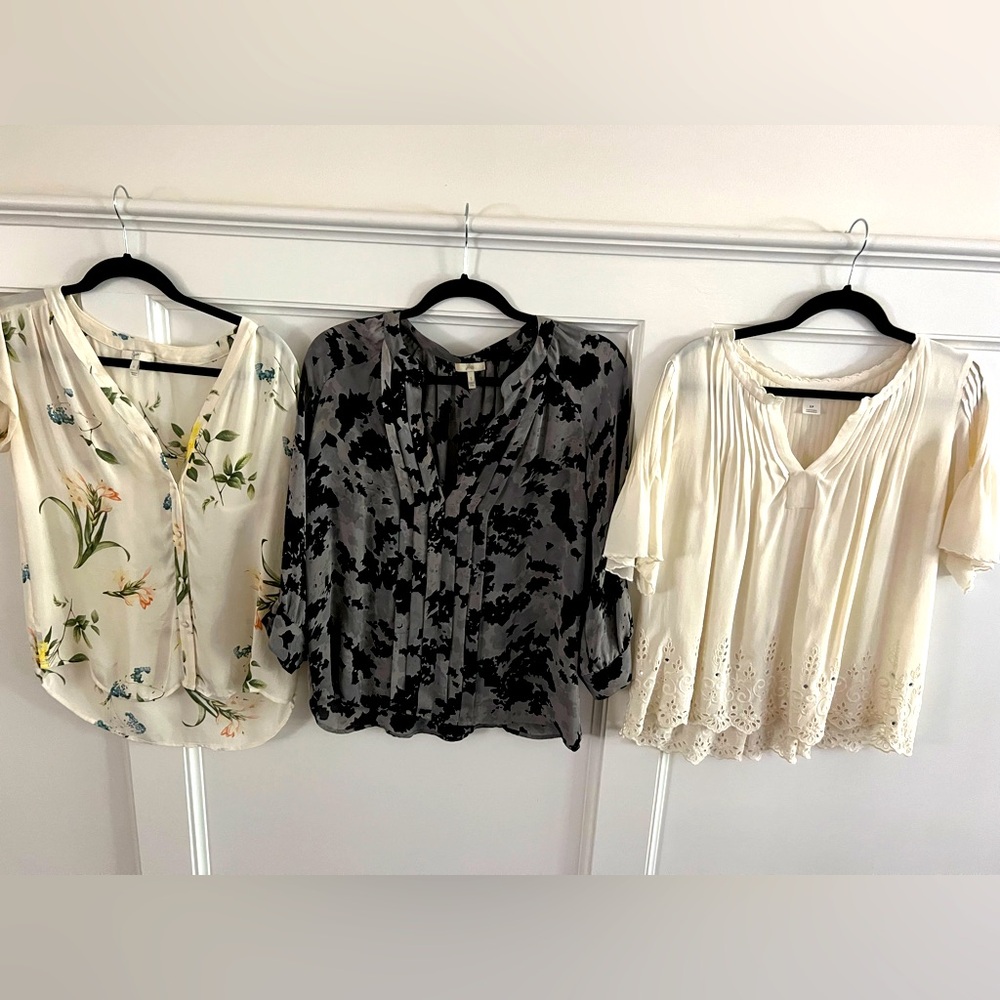 3 silk blouses